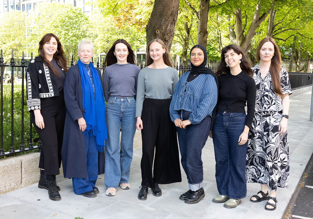 A group photo of the Women's Aid training team
